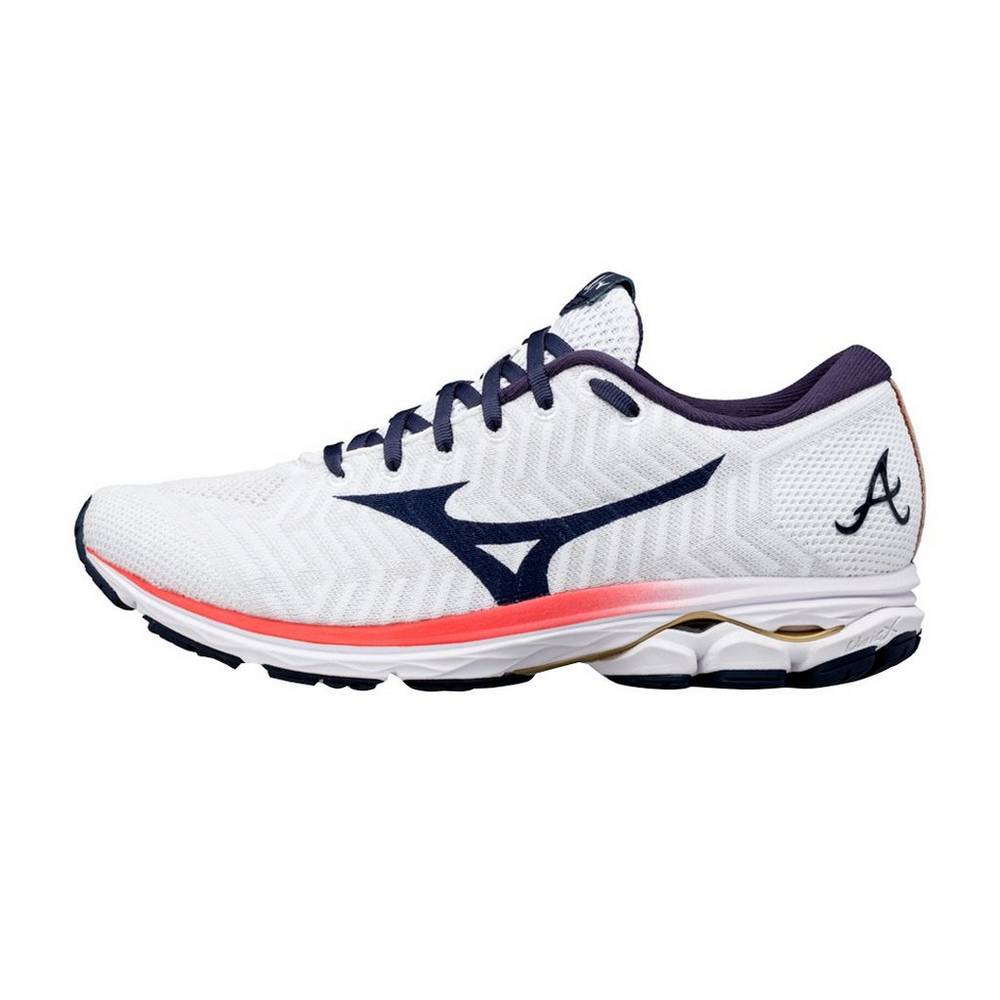 Panske Bezecke Topanky Mizuno Chop On WAVEKNIT™ R2 Biele/Námornícka Modrá Vypredaj ERNS04687